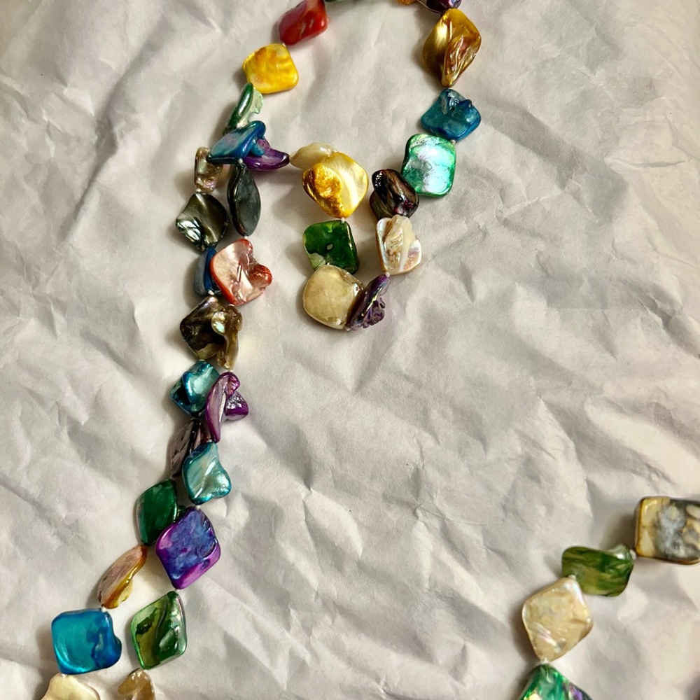 Multicolor Boho Statement Necklace - image 7